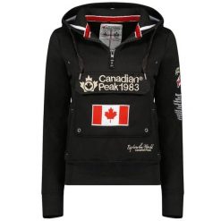 Bluza turystyczna damska Canadian Peak Gyrelle Lady. Czarne bluzy Canadian Peak, l, bez wzorów, z dresówki, bez kaptura. Za 220.64 zł.
