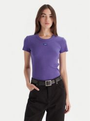 HUGO T-Shirt Easy 50523924 Fioletowy Slim Fit. Fioletowe t-shirty Hugo, xl, bez wzorów, z bawełny, bez kołnierzyka, bez ramiączek. Za 199.99 zł.
