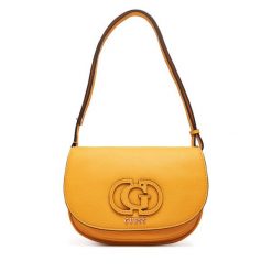 Torebka Guess. Żółte listonoszki Guess, z aplikacjami, bez dodatków. Za 589.99 zł.