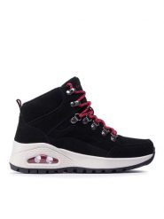 Skechers Trapery Uno Rugged One 155220/BLK Czarny. Czarne trapery i śniegowce Skechers, ze skóry. Za 519.99 zł.