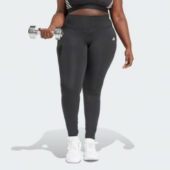Legginsy Optime Essentials Stash Pocket Full-Length (Plus Size). Czarne legginsy Adidas, plus size, bez wzorów, z elastanu. Za 199.00 zł.