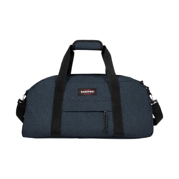 Torba podróżna Eastpak Stand Plus. Niebieskie torby na ramię Eastpak, bez wzorów, z denimu, eleganckie, na ramię, duże, bez dodatków. Za 254.35 zł.