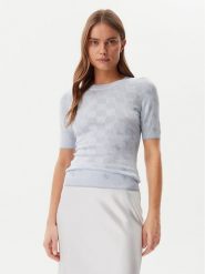 Guess Sweter W5GR20 Z3D60 Niebieski Regular Fit. Niebieskie swetry Guess, m, z aplikacjami, z wiskozy, bez ramiączek. Za 247.00 zł.