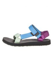 Teva Sandały trekkingowe w kolorze błękitno-czarnym rozmiar: 37. Czarne sandały Teva, bez wzorów, z otwartym noskiem, bez obcasa, na płaskiej podeszwie, bez zapięcia. Za 162.87 zł.