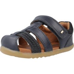 Sandały BOBUX ROAM Niebieski. Niebieskie sandały BOBUX, bez wzorów, ze skóry, bez obcasa, bez zapięcia. Za 272.99 zł.