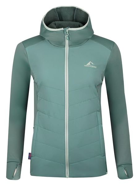 Westfjord Kurtka hybrydowa "Gullfoss" w kolorze zielonym rozmiar: XL. Zielone kurtki sportowe Westfjord, xl, bez wzorów, z kapturem, outdoorowe. Za 188.45 zł.