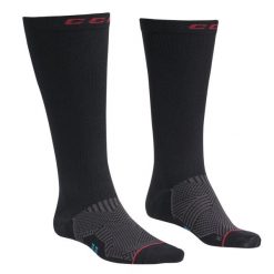 Skarpety hokejowe CCM Compression Knee. Czarne skarpety CCM, bez wzorów. Za 69.99 zł.
