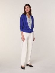 Rodier Wełniany kardigan w kolorze niebieskim rozmiar: L. Niebieskie kardigany Rodier, l, bez wzorów, z wełny. Za 339.99 zł.