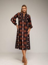 Tantra Sukienka w kolorze czarnym rozmiar: L. Czarne sukienki Tantra, na co dzień, l, bez wzorów, bez kołnierzyka, bez ramiączek, midi, proste. Za 208.99 zł.