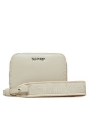 Calvin Klein Portfel Gracie K60K611688 Beżowy. Brązowe portfele Calvin Klein, bez wzorów, ze skóry. Za 209.99 zł.