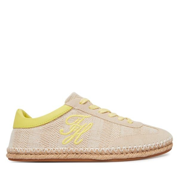 Espadryle Tommy Hilfiger. Brązowe espadryle TOMMY HILFIGER, bez wzorów, bez obcasa, bez zapięcia. Za 449.99 zł.