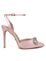 DeeZee Sandały F92831-8 Różowy. Czerwone sandały DeeZee, bez wzorów, z materiału, bez obcasa, na szpilce, bez zapięcia. Za 139.99 zł.