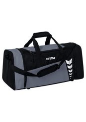 Torba sportowa Erima Six Wings. Czarne torby na ramię Erima, bez wzorów, z poliesteru, sportowe, na ramię, z nadrukiem, bez dodatków. Za 119.99 zł.
