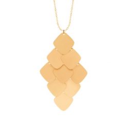 Naszyjnik Snake XL piaskowany, pozłacany. Żółte naszyjniki Lilou, pozłacane. Za 189.00 zł.