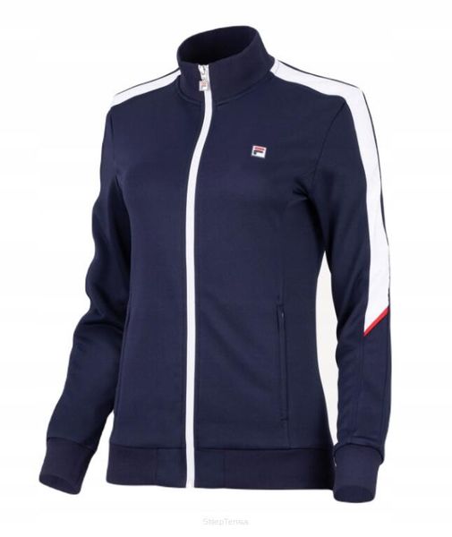 Bluza tenisowa Fila Jacket Manuela. Niebieskie bluzy Fila, xs, bez wzorów, z dresówki, bez kaptura. Za 226.99 zł.