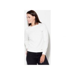 Bluza K272 Ecru. Brązowe bluzy Katrus, s, bez wzorów, z tkaniny, bez kaptura. Za 89.00 zł.