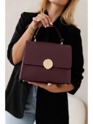 Lia Biassoni Skórzana torebka "Ensa" w kolorze bordowym - 26 x 22 x 12 cm rozmiar: onesize. Czerwone torby na ramię Lia Biassoni, bez wzorów, z materiału, przez ramię, bez dodatków. Za 304.99 zł.