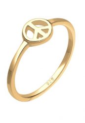 Elli Damskie oświadczenie Symbol Pokoju z pozłacanego srebra próby 925 Sterling Silver Pierścionki 1 ct. Szare pierścionki Elli, pozłacane. Za 218.99 zł.