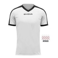 Koszulka piłkarska dla dorosłych Givova Revolution Interlock. Białe bluzki Givova, m, bez wzorów, sportowe, bez kołnierzyka, bez ramiączek. Za 32.40 zł.