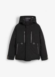 Wodoodporna kurtka narciarska ze śniegołapem. Białe kurtki narciarskie bonprix, bez wzorów, bez kaptura, narciarskie. Za 459.99 zł.