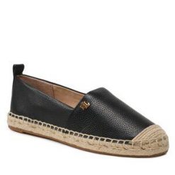 Espadryle LAUREN RALPH LAUREN. Czarne espadryle Lauren Ralph Lauren, bez wzorów, bez obcasa, bez zapięcia. Za 309.99 zł.