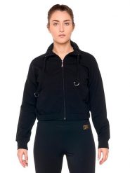 Bluza z zamek błyskawiczny na co dzień na siłownię. Czarne bluzy LEONE 1947 APPAREL, s, bez wzorów, bez kaptura. Za 383.11 zł.
