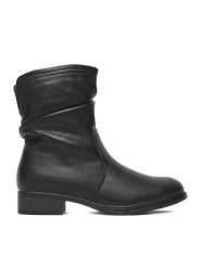 Clara Barson Botki CEO-WS6380-03 Czarny. Czarne botki Clara Barson, bez wzorów, z materiału, bez obcasa, na płaskiej podeszwie, bez zapięcia. Za 159.99 zł.