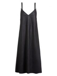 Herrlicher Sukienka "Jaluna" w kolorze czarnym rozmiar: L. Czarne sukienki Herrlicher, l, bez wzorów, bez kołnierzyka, bez ramiączek, midi. Za 194.15 zł.