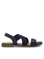 Lasocki Sandały WI16-DOROTHY-01 Granatowy. Niebieskie sandały Lasocki, bez wzorów, z materiału, bez obcasa, na płaskiej podeszwie, bez zapięcia. Za 129.99 zł.