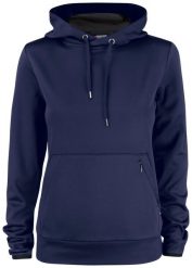 Clique Oakdale Women – funkcjonalna bluza z kapturem z poliestru – dark navy. Niebieskie bluzy CLIQUE, m, bez wzorów, z kapturem. Za 222.44 zł.