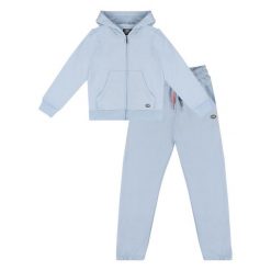 Bluza z bawełna z kaptur na co dzień na siłownię. Niebieskie bluzy LEONE 1947 APPAREL, bez wzorów, z bawełny, bez kaptura. W wyprzedaży za 136.83 zł.