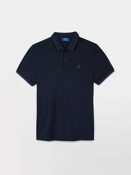 Polo TBS Attonpol. Niebieskie koszulki polo Tbs, l, bez wzorów, z bawełny, bez kołnierzyka, bez ramiączek. Za 220.10 zł.