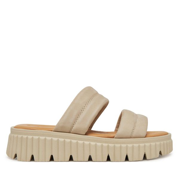 Klapki Tamaris. Brązowe klapki Tamaris, bez wzorów, bez obcasa. Za 219.99 zł.