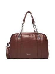 JENNY Torebka C-JEN-L-008-08 Brązowy. Brązowe torebki klasyczne Jenny, bez wzorów, z materiału, bez dodatków. Za 129.99 zł.