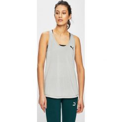 Puma - Top. Szare koszulki sportowe Puma, bez wzorów, z dzianiny, bez ramiączek. W wyprzedaży za 69.90 zł.