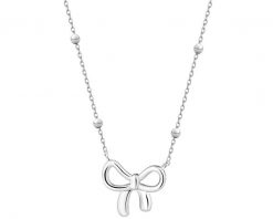 Naszyjnik srebrny - kokardka, kulki. Szare naszyjniki Apart, srebrne. Za 179.00 zł.