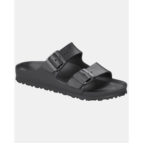 Klapki Birkenstock Arizona Eva. Szare klapki Birkenstock, bez wzorów, z materiału, bez obcasa. Za 372.00 zł.