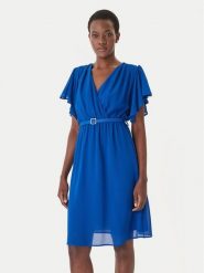 Artigli Sukienka koktajlowa ACAB004967 Niebieski Regular Fit. Niebieskie sukienki Artigli, bez wzorów, z syntetyku, wizytowe, bez kołnierzyka, bez ramiączek. Za 419.99 zł.