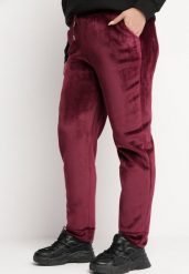 Bordowe Ocieplane Spodnie Dresowe Welurowe Vivetta. Czerwone spodnie dresowe Born2be, xl, bez wzorów, z dresówki. Za 49.99 zł.