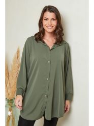 Curvy Lady Bluzka w kolorze khaki rozmiar: 40/42. Brązowe bluzki Curvy Lady, bez wzorów, klasyczne, bez kołnierzyka, bez ramiączek. Za 92.42 zł.