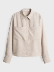 OPUS Koszula w kolorze beżowym rozmiar: 40. Brązowe koszule Opus, bez wzorów, bez kołnierzyka, bez ramiączek. Za 143.99 zł.