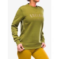 Bluza bawełniana damska Edelrid Spotter Crew. Zielone bluzy EDELRID, bez wzorów, z bawełny, bez kaptura. Za 207.99 zł.
