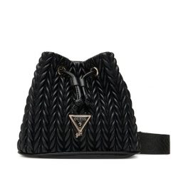 Torebka Guess. Czarne listonoszki Guess, z aplikacjami, bez dodatków. Za 269.99 zł.