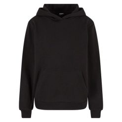 Polarowa bluza z kapturem damska Urban Classics. Czarne bluzy Urban Classics, bez wzorów, z polaru, z kapturem. Za 183.50 zł.