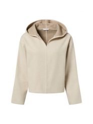 Opus Damska bluza z kapturem - Gubel Kobiety Sztuczne włókno beżowy marmurkowy, 42. Brązowe bluzy Opus, bez wzorów, z materiału, z kapturem. Za 349.95 zł.