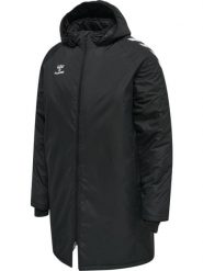 Kurtka parka HML CORE XK BENCH JACKET. Czarne parki Hummel, l, z materiału, klasyczne, moda ciążowa, z kapturem. Za 280.00 zł.