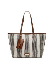 Nine West Torebka Lilla3 Beżowy. Brązowe shopper Nine West, bez wzorów, z materiału, bez dodatków. Za 219.99 zł.