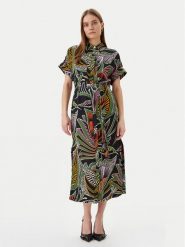 LOLA CASADEMUNT Sukienka koszulowa LS2516059 Zielony Relaxed Fit. Zielone sukienki LOLA CASADEMUNT, xl, bez wzorów, z syntetyku, bez kołnierzyka, bez ramiączek, koszulowe. Za 369.99 zł.