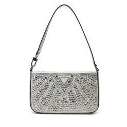 Torebka Guess. Szare torebki klasyczne Guess, z aplikacjami, bez dodatków. Za 399.99 zł.