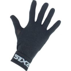 Rękawice wewnętrzne GLX Merinos. Czarne rękawiczki SIXS, bez wzorów, z wełny, sportowe. Za 215.00 zł.